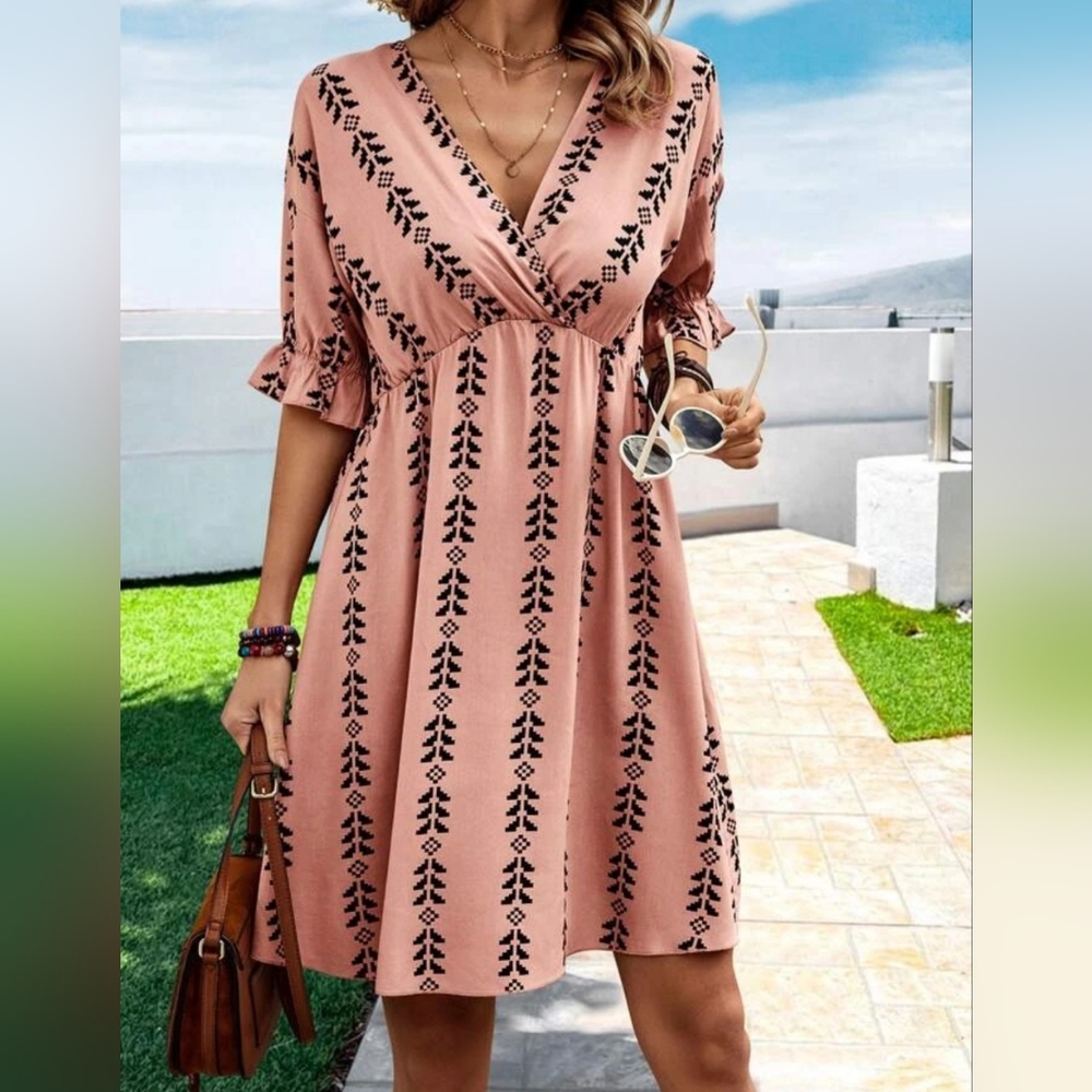 Flounce Sleeve A line Dress-new!